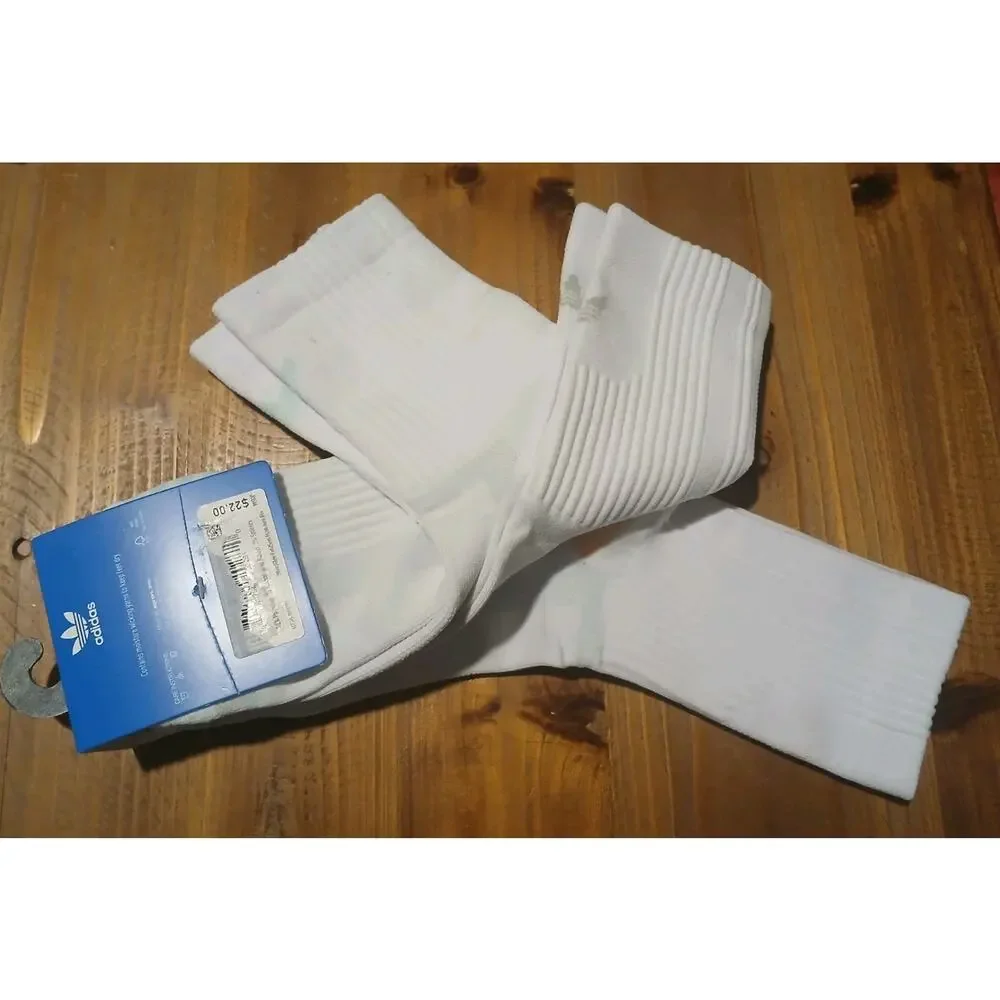 3-Pair Adidas High Quarter Moisture Wicking Socks Sz 10-13 Aqua/Gray/Orange